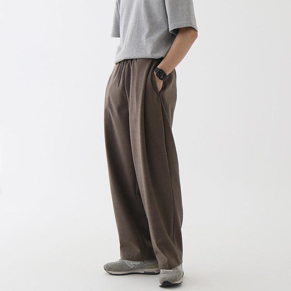 Old Money Zip-Up Collar Jacket & Wide-Leg Sweatpants Set