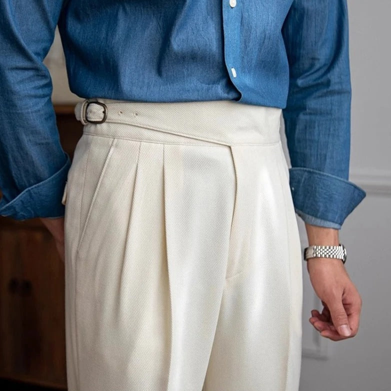 Old Money Latch Belt Trousers